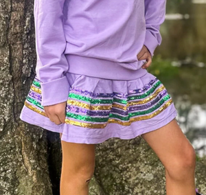 Junior Sequin Skort Lavender