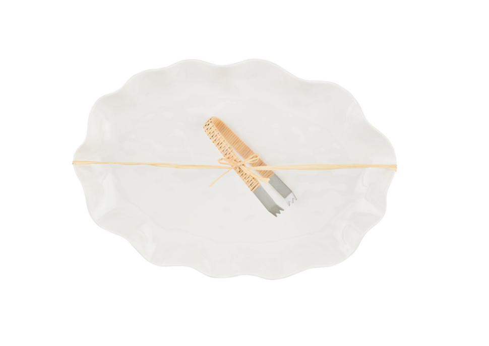 Melamine Ruffle Platter Set