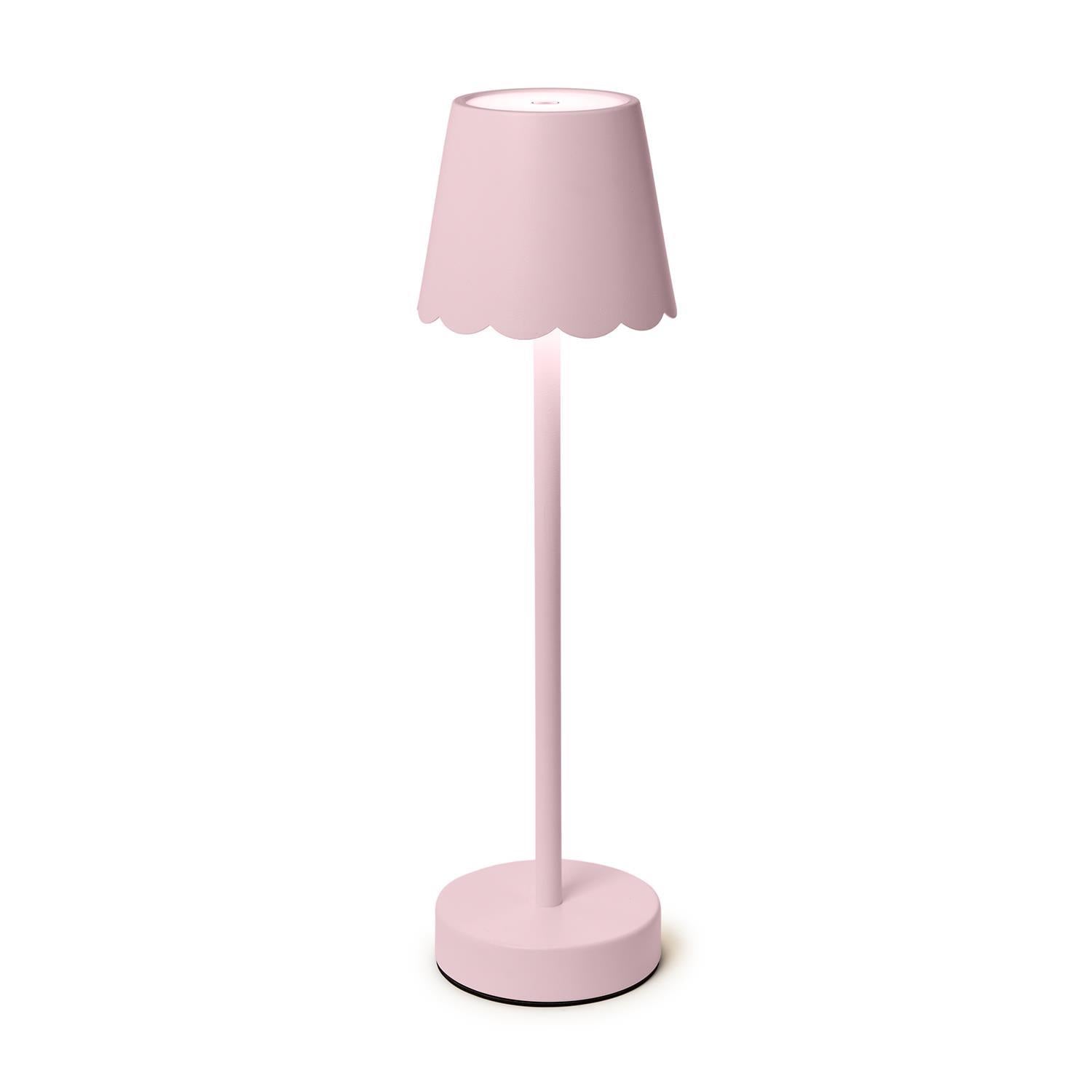 Pink Scalloped Shade Lamp
