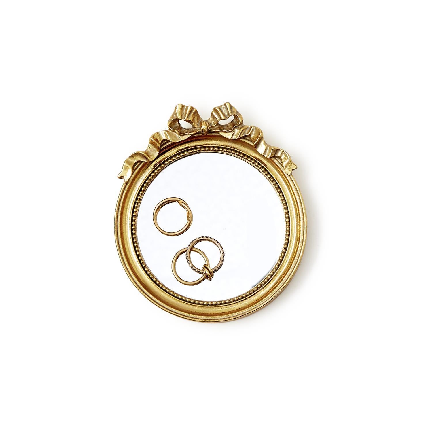 Bow Mirrored Trinket Tray