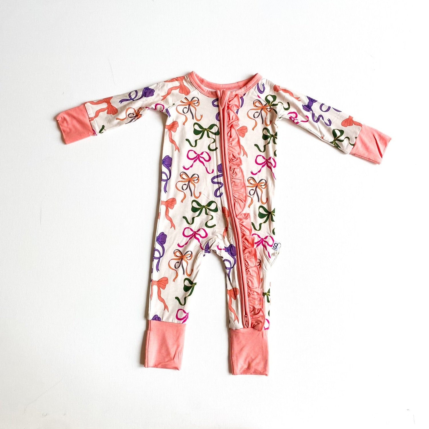 Pink Bow Footie FINAL SALE