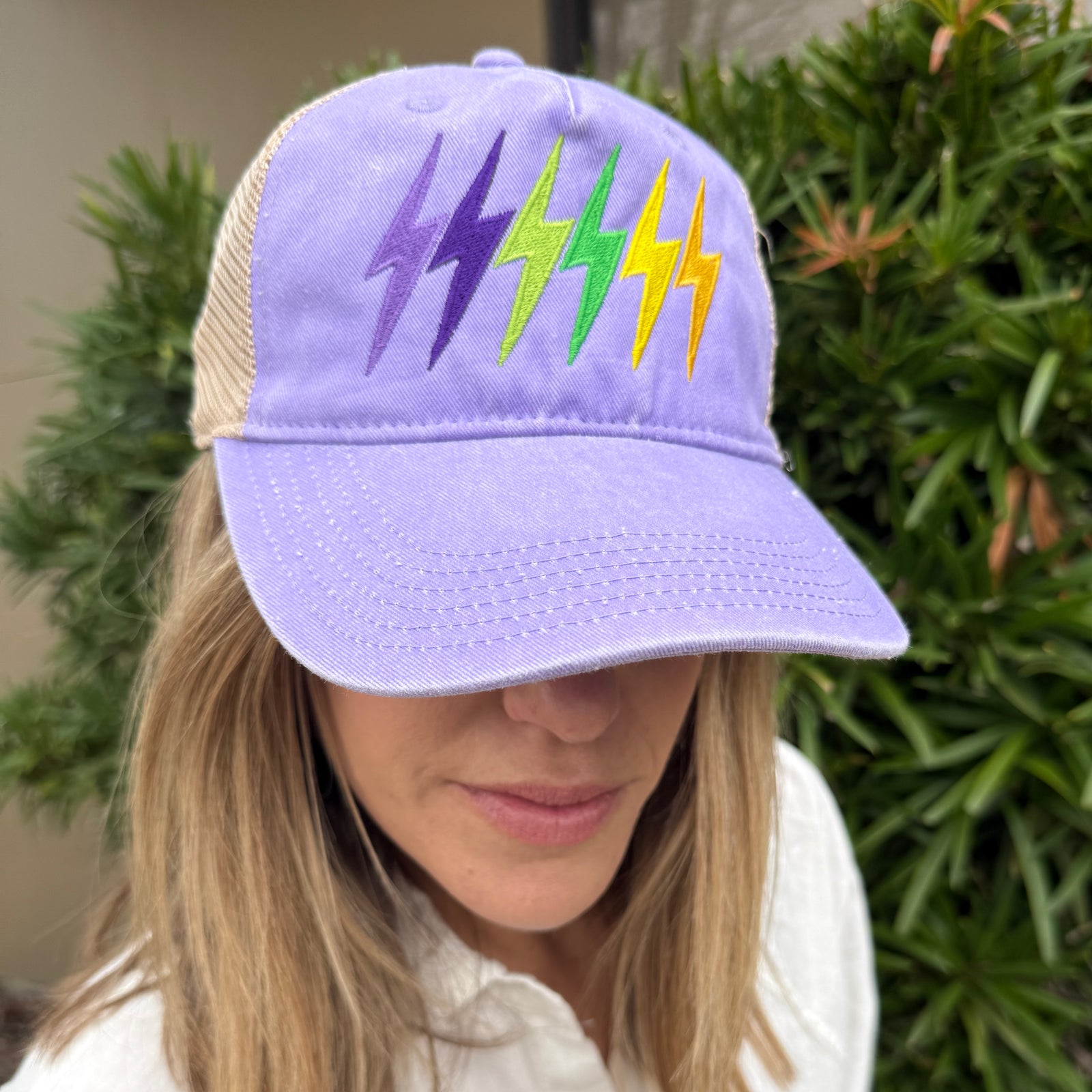 MG Bolt Lavender Mesh Trucker