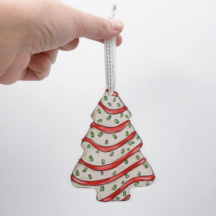 Acrylic Christmas Tree Cake Ornament