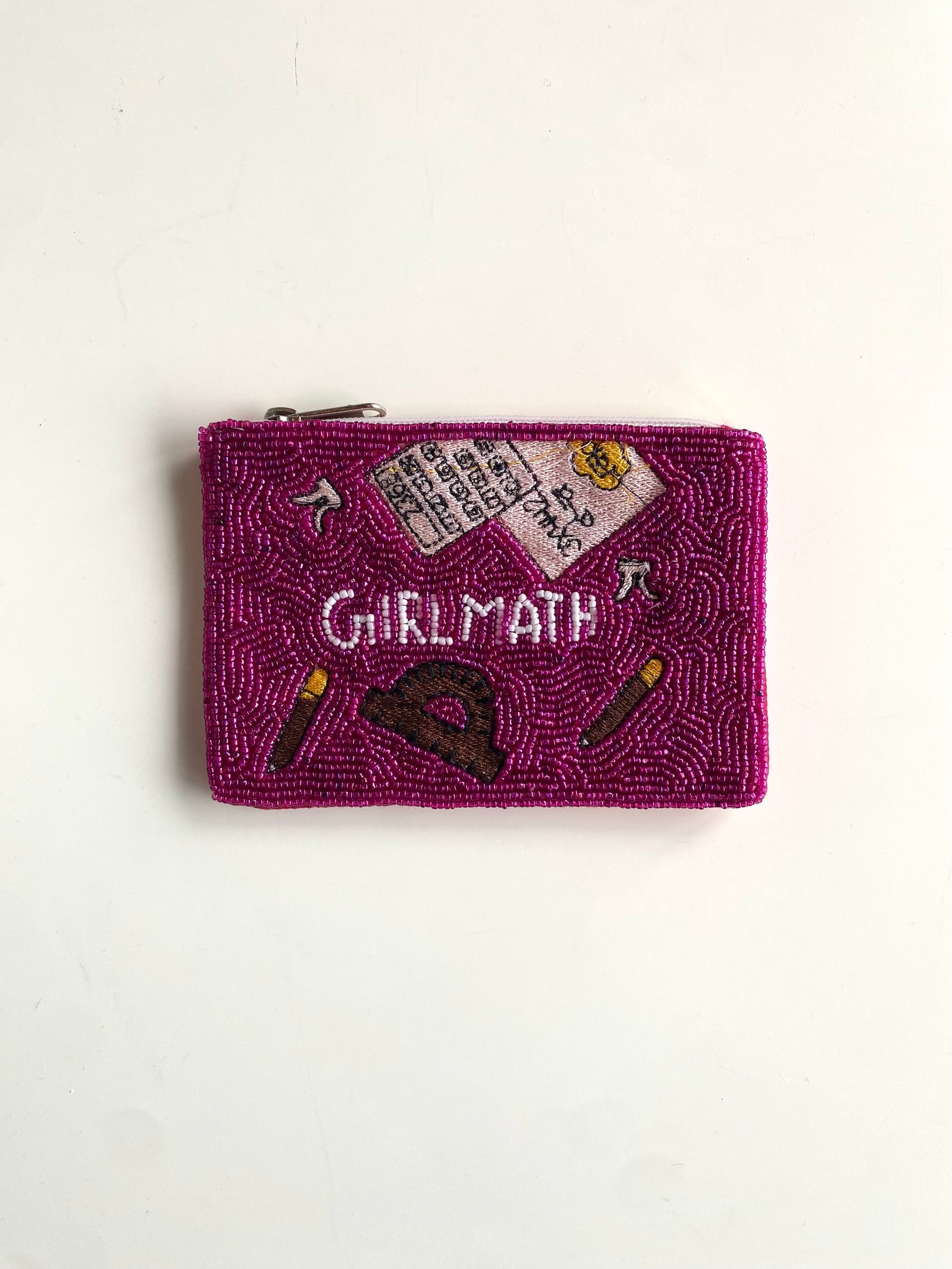Girl Math Beaded Coin Wallet