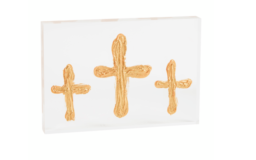 Triple Acrylic Cross Plaque