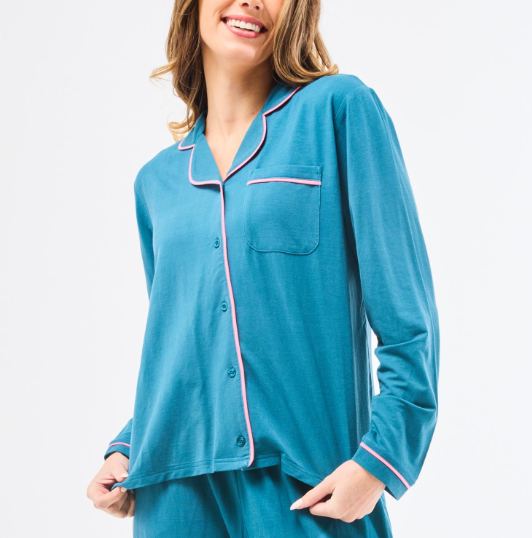 Charlotte Teal Top