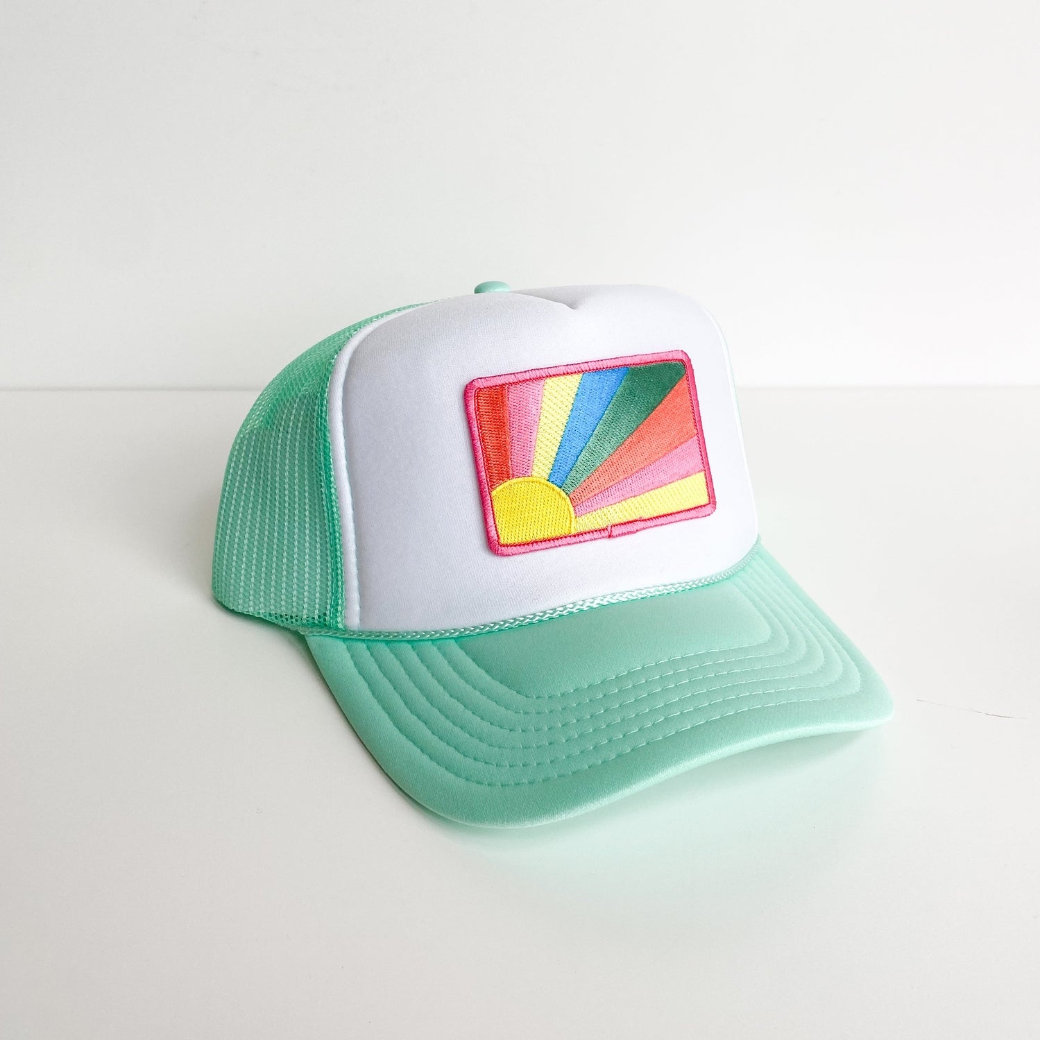 Bursting Sun Trucker Hat- Seafoam