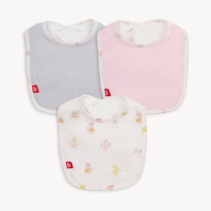 Pink Baby Beats Bib Set