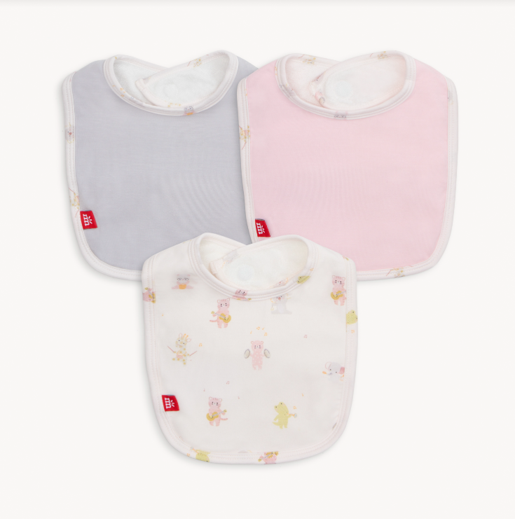 Pink Baby Beats Bib Set