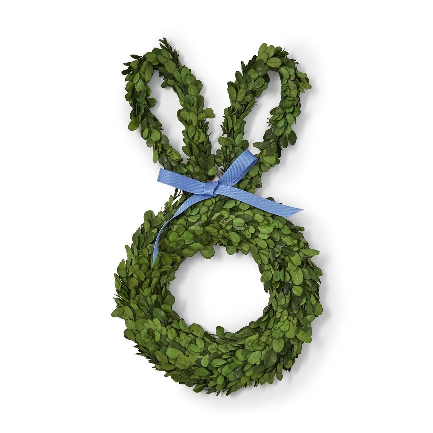 Preserved Natural Boxwood Bunny Wreath