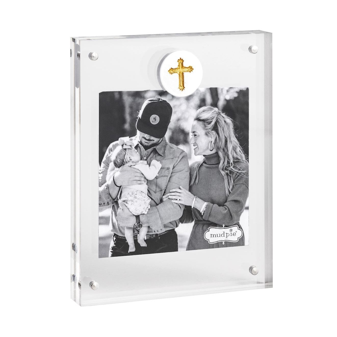 White Cross Medallion Acrylic Frame