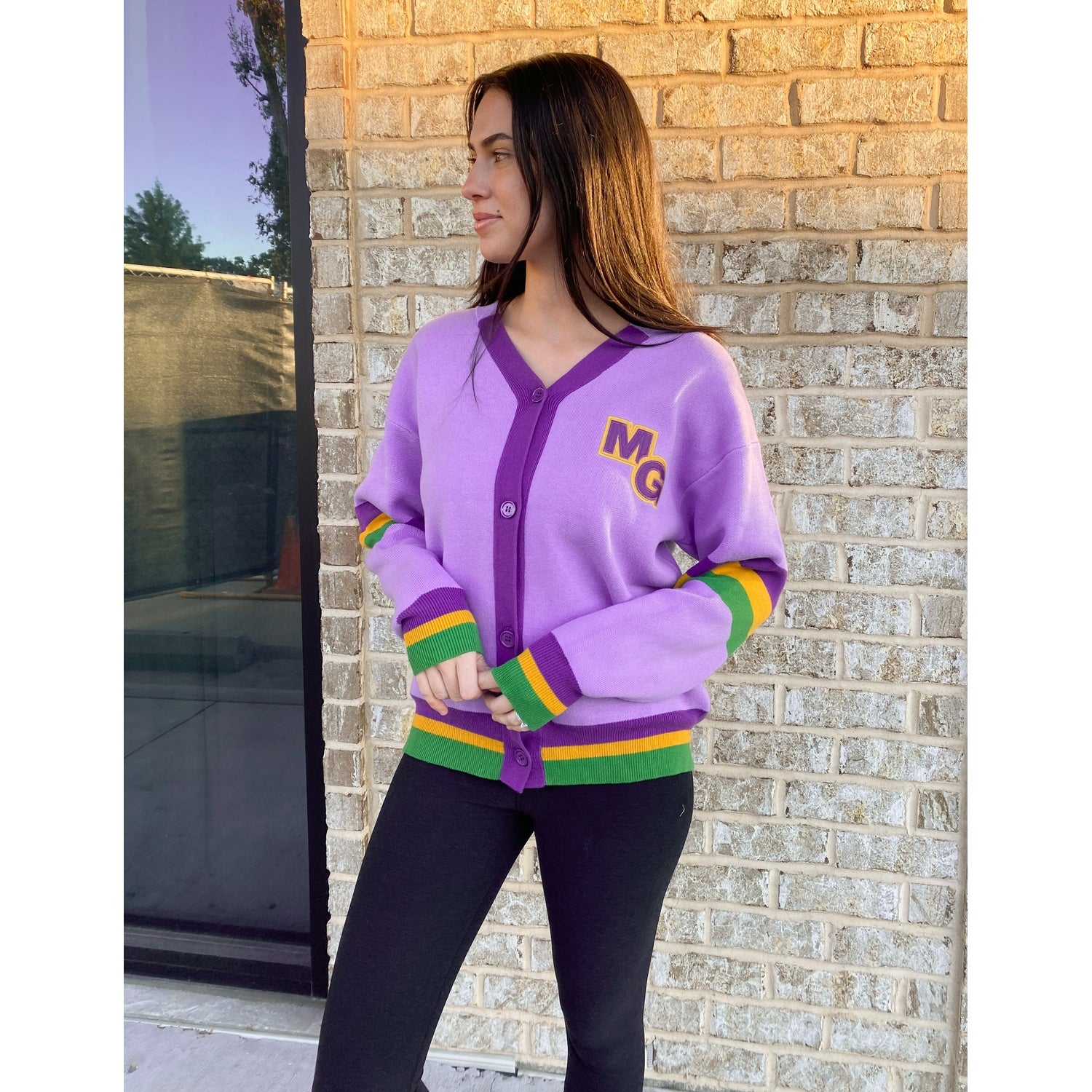 Mardi Gras Cardigan