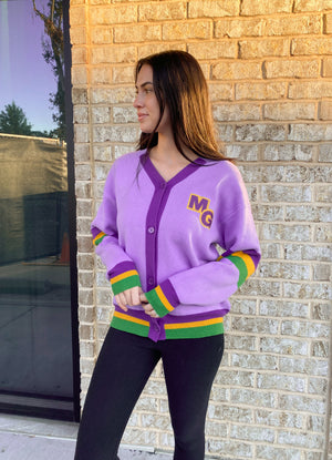 Mardi Gras Cardigan