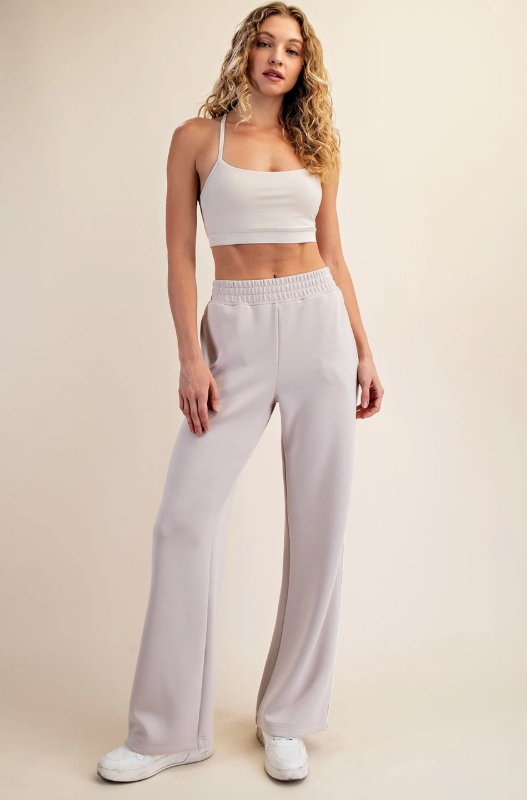 Mocha Cream Modal Piping Pant