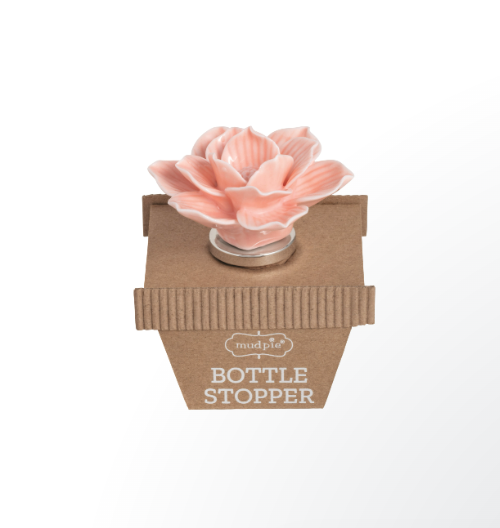 Pink Flower Bottle Stopper