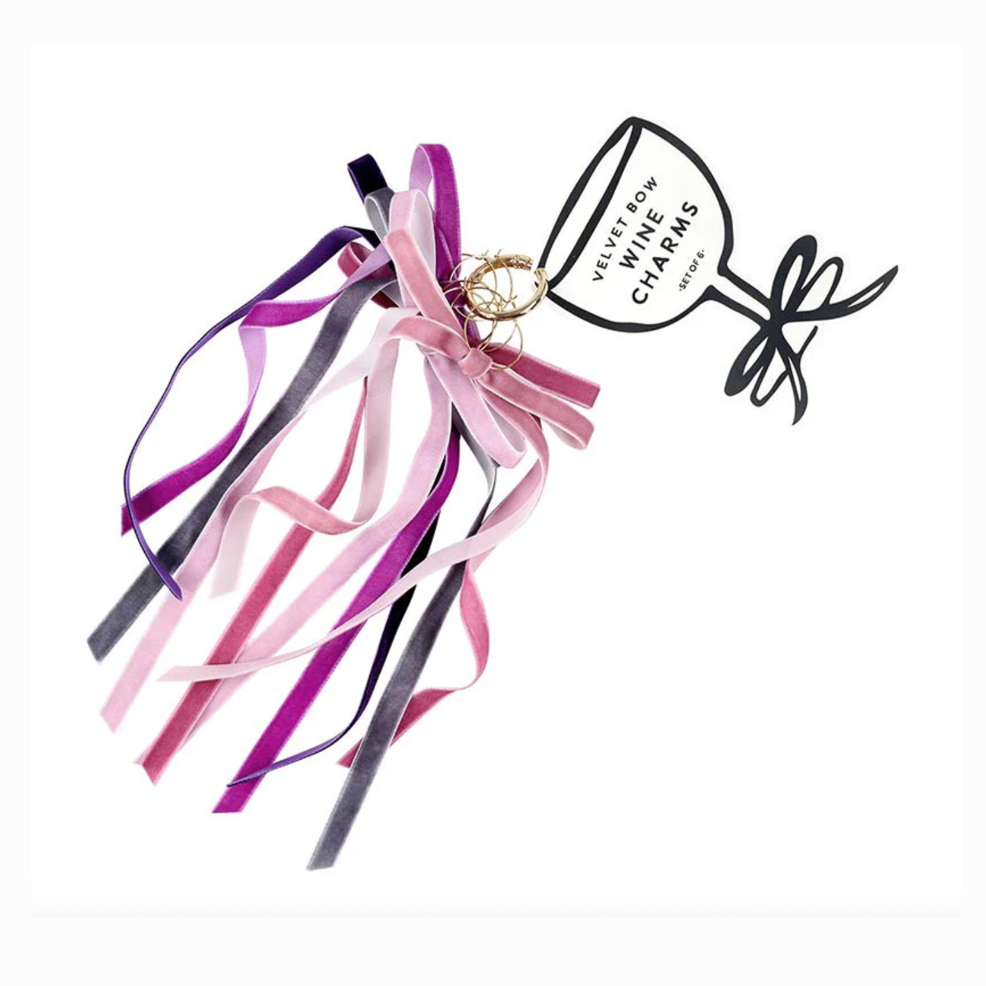 Velvet Bow Drink Marker - Lavender