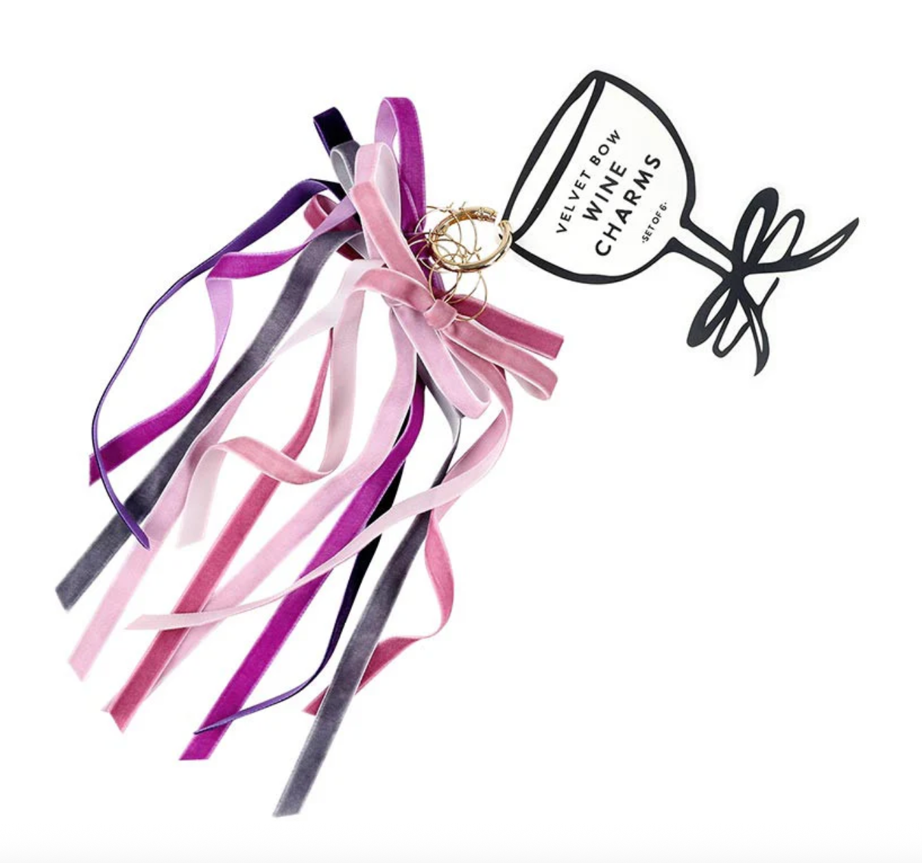 Velvet Bow Drink Marker - Lavender