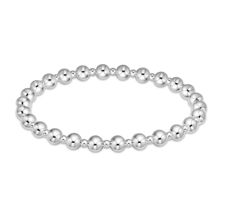 Classic Grateful Sterling Silver Bead Bracelet