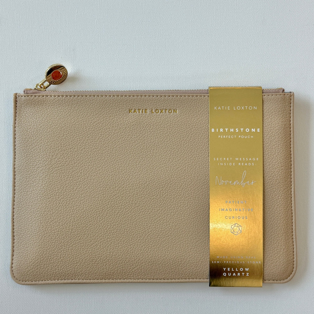 Birthstone Pouch - November - Sand