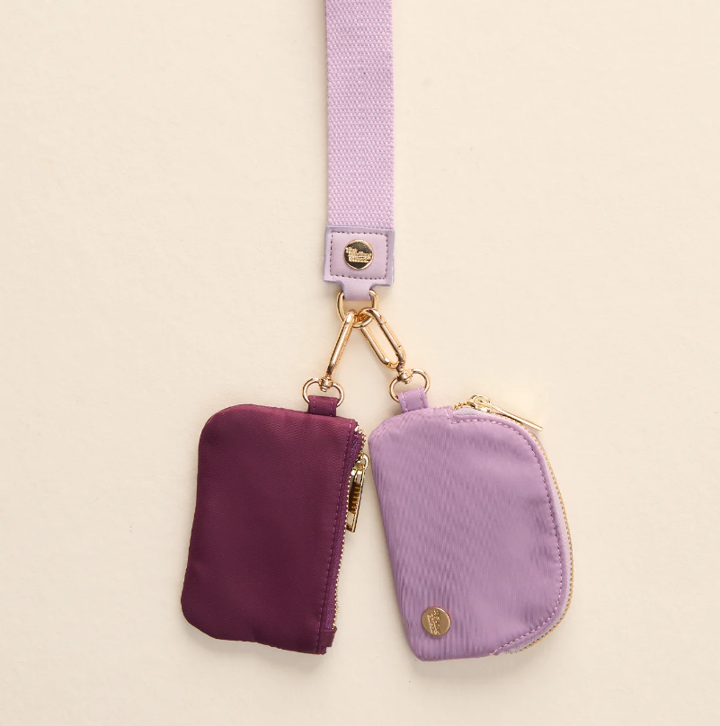 Duo Pouch Wristlet- Lilac