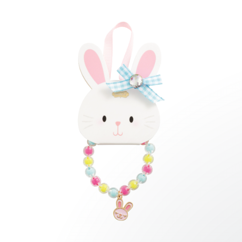 Blue Bunny Charm Bracelet & Ring Set