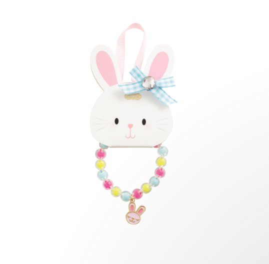 Blue Bunny Charm Bracelet & Ring Set