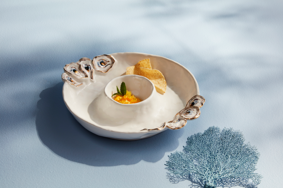 Oyster Chip & Dip Server