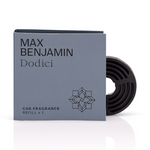 Max Benjamin Dodici car fragrance refill in grey packaging