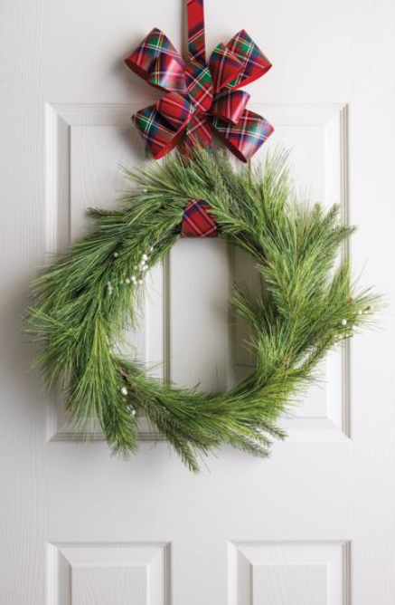 Tartan Bow Wreath Hanger
