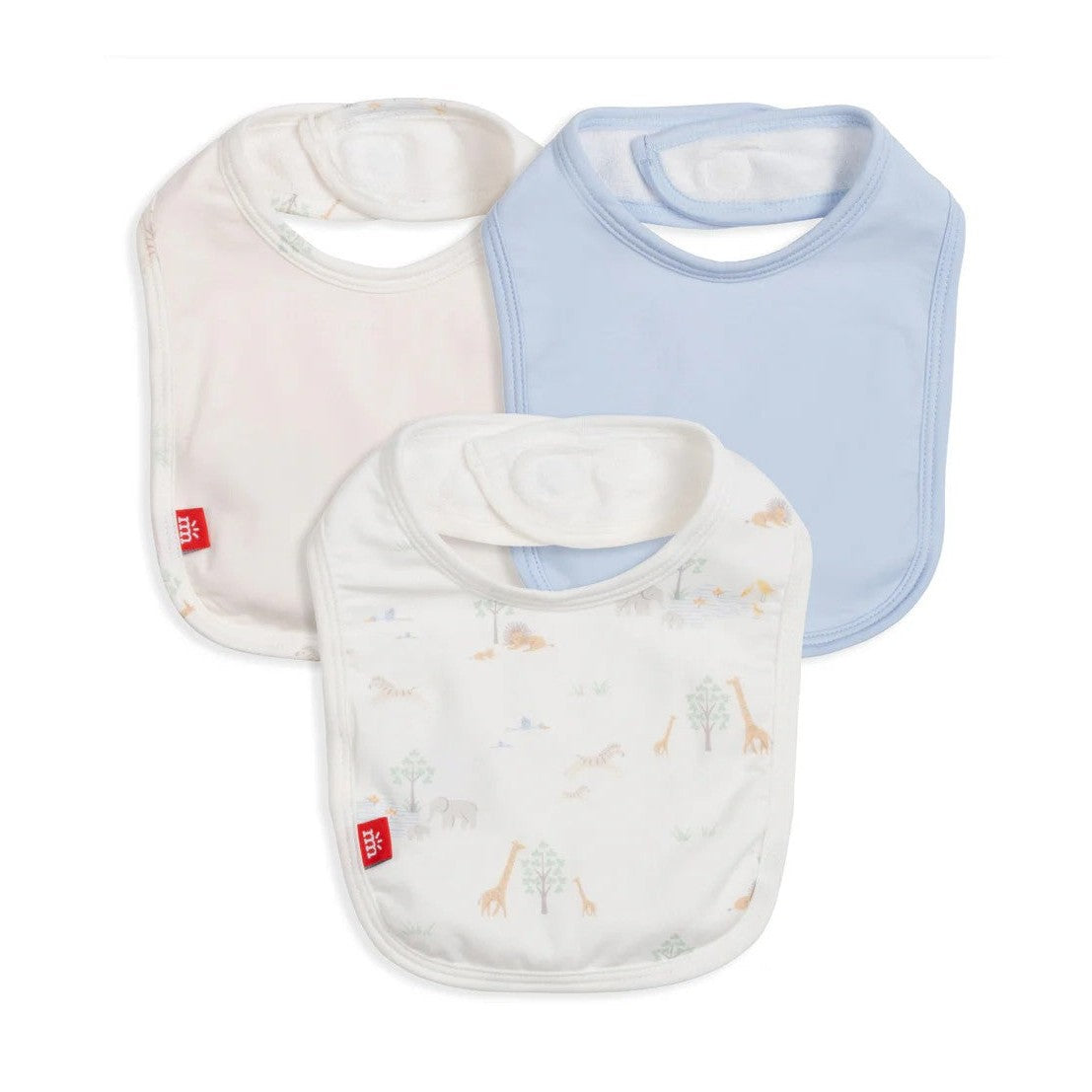 Blue Serene Safari Bib 3pk