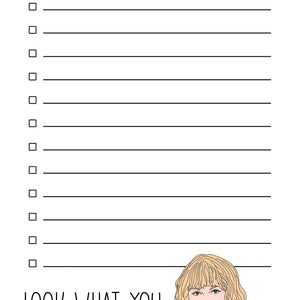 Look What You Made Me Do Notepad