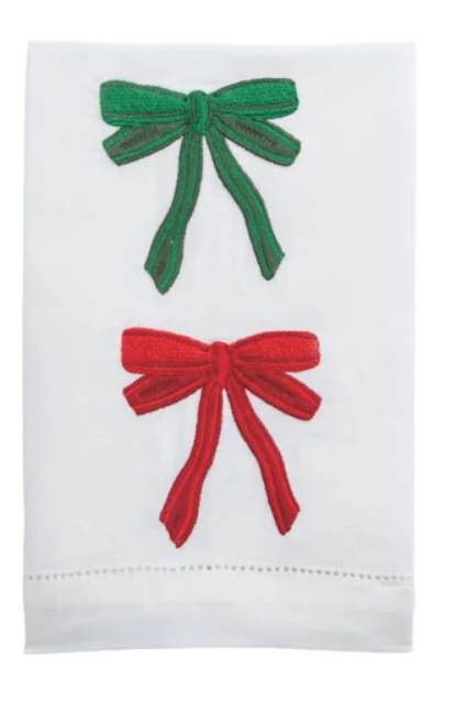 Double Bows Embroidered Towel