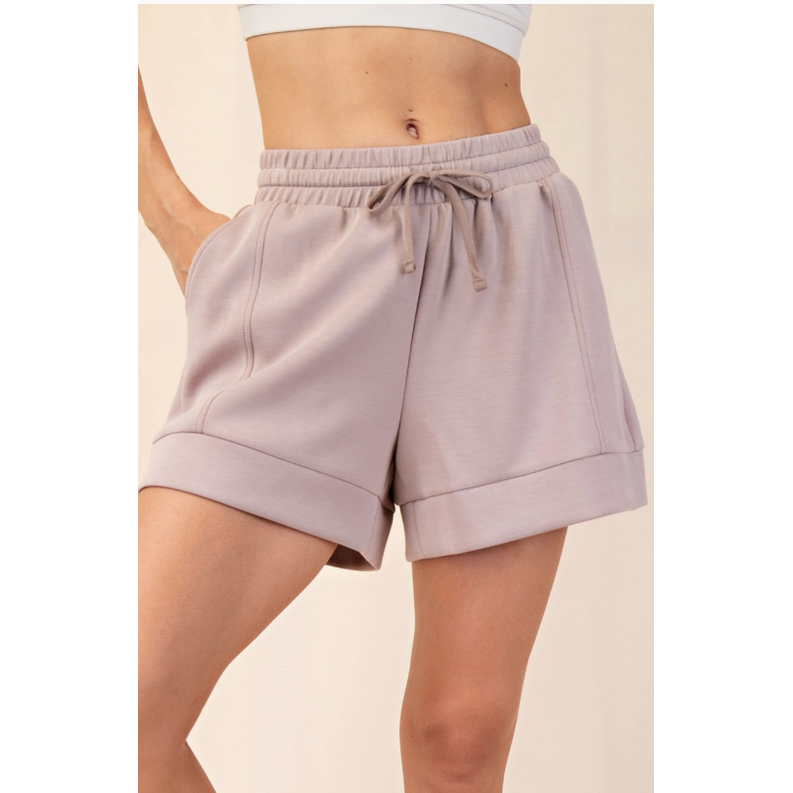 Lt Mocha Modal Pleat Short