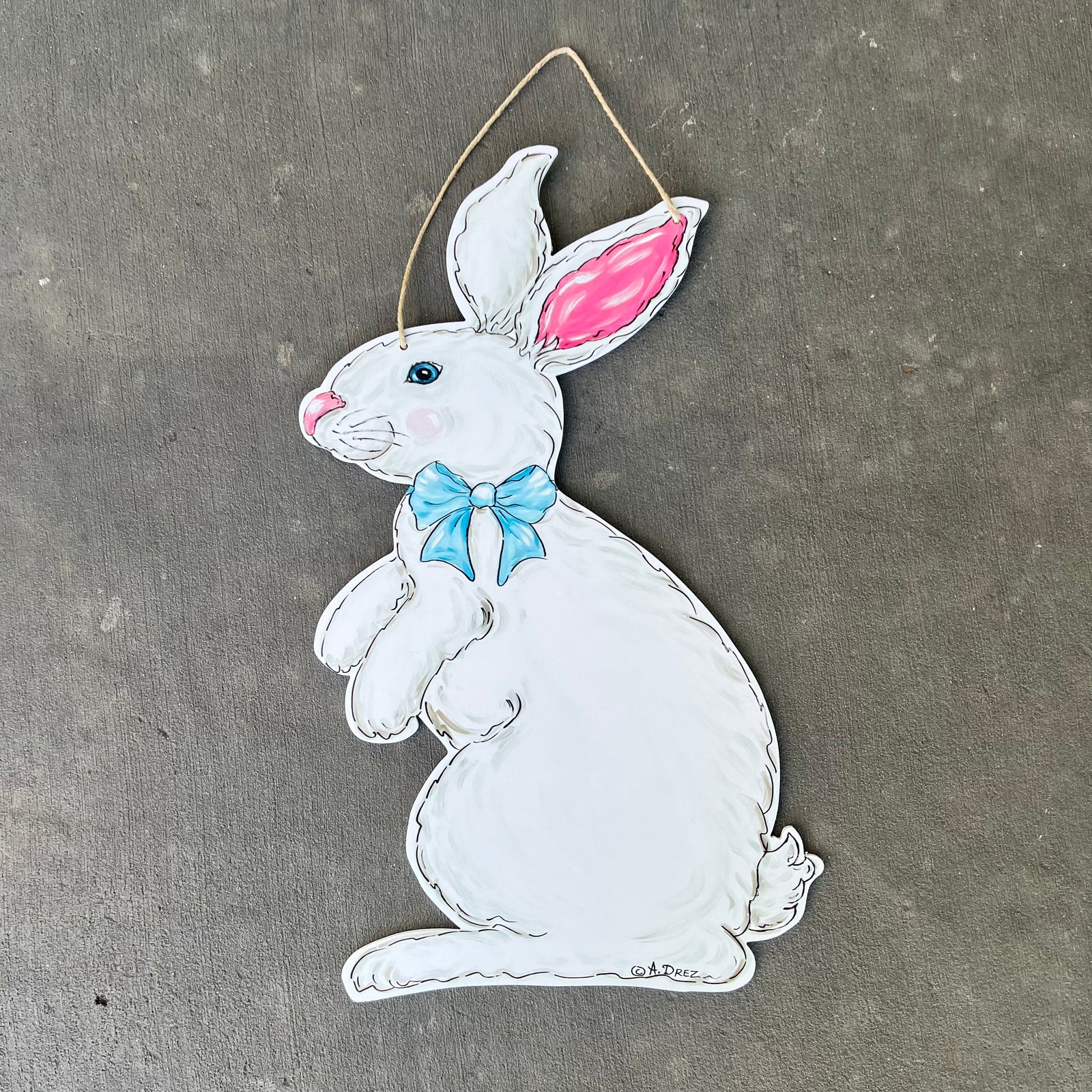 Classic Bunny Door Hanger- Left Facing