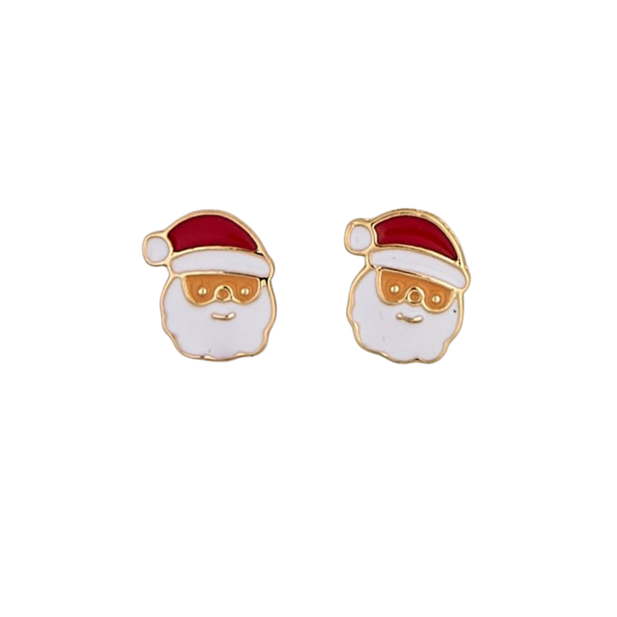 Santa Enamel Stud Earrings