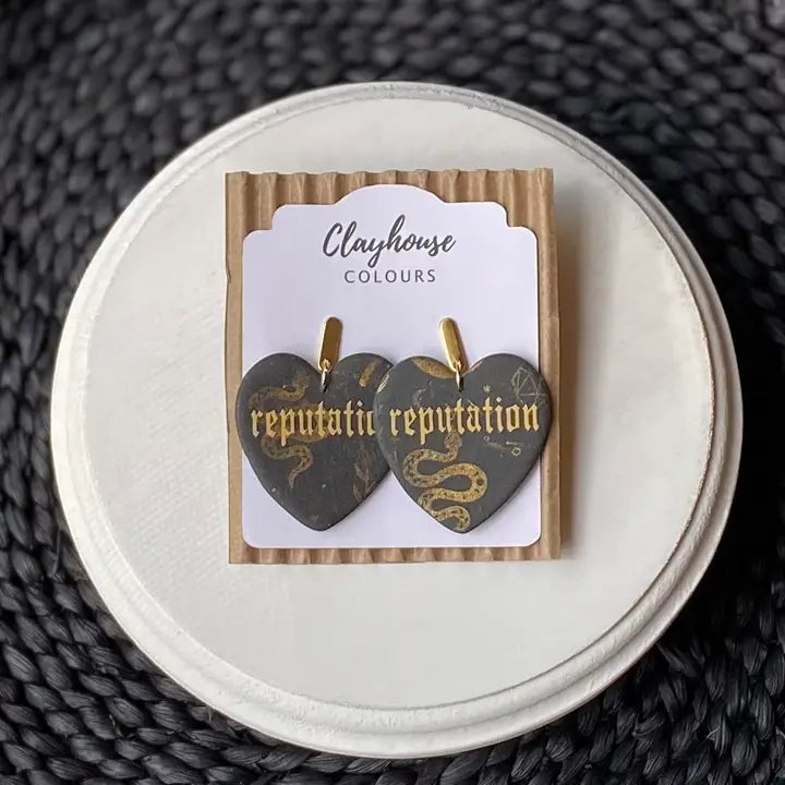 Reputation Heart Earrings (FINAL SALE)