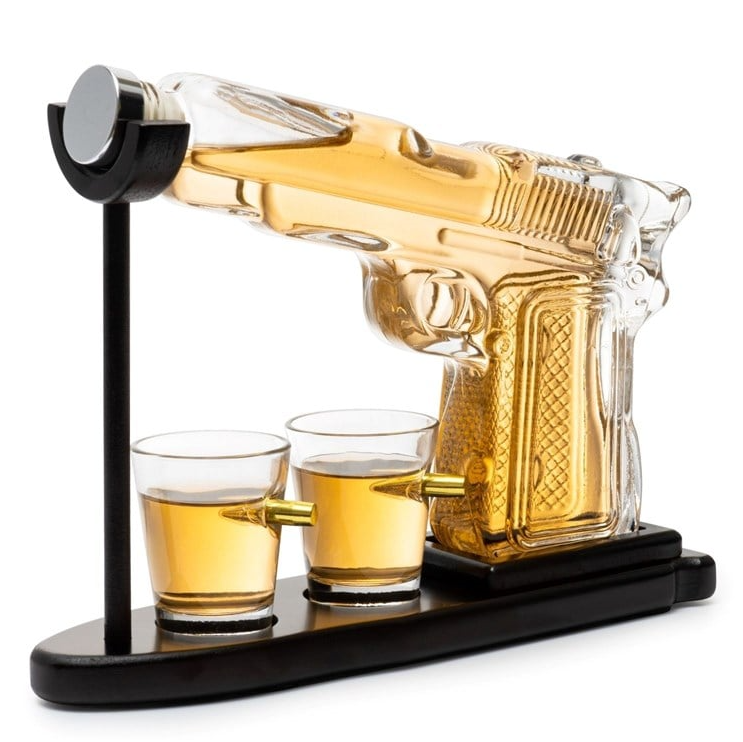 Pistol Gun Decanter Set