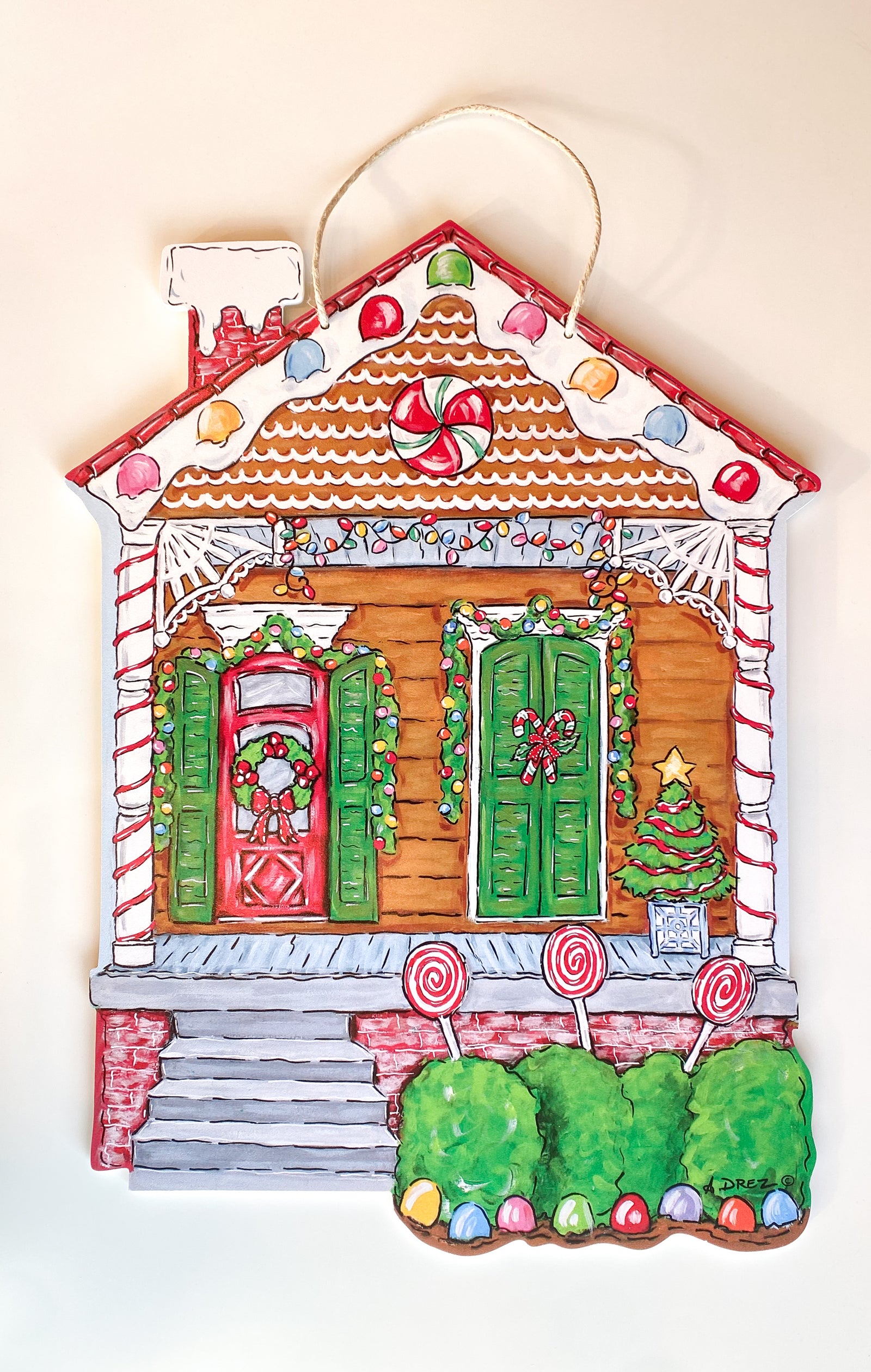Gingerbread House Door Hanger