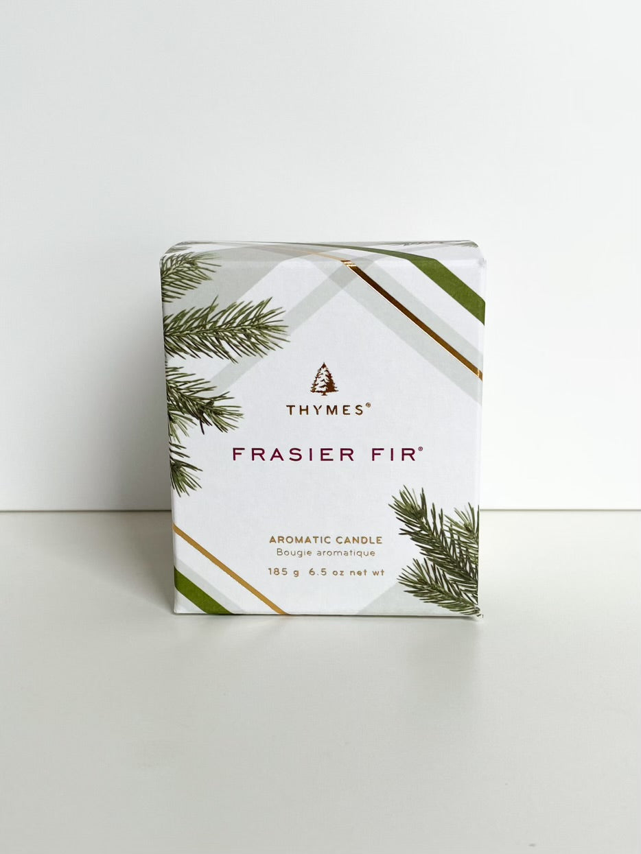 Frasier Fir Frosted Plaid 6.5oz Candle