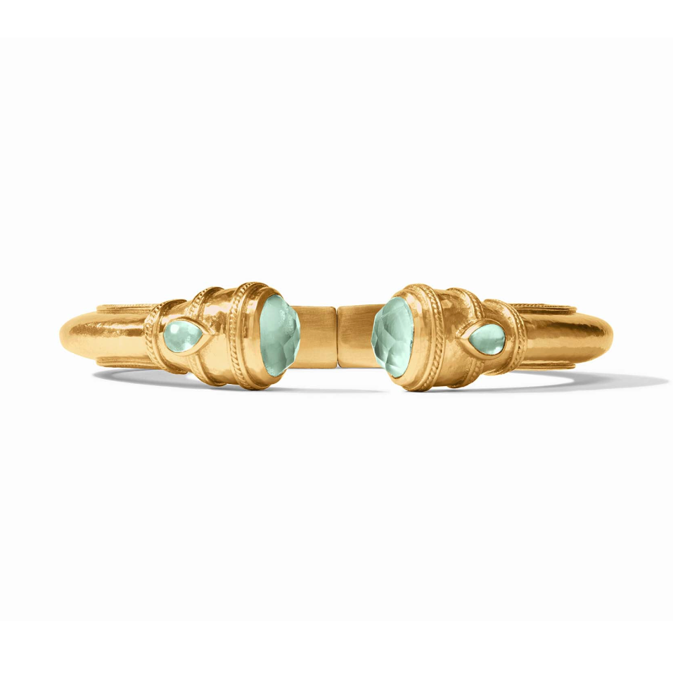 Cannes Demi Cuff, Iridescent Aquamarine Blue, Regular