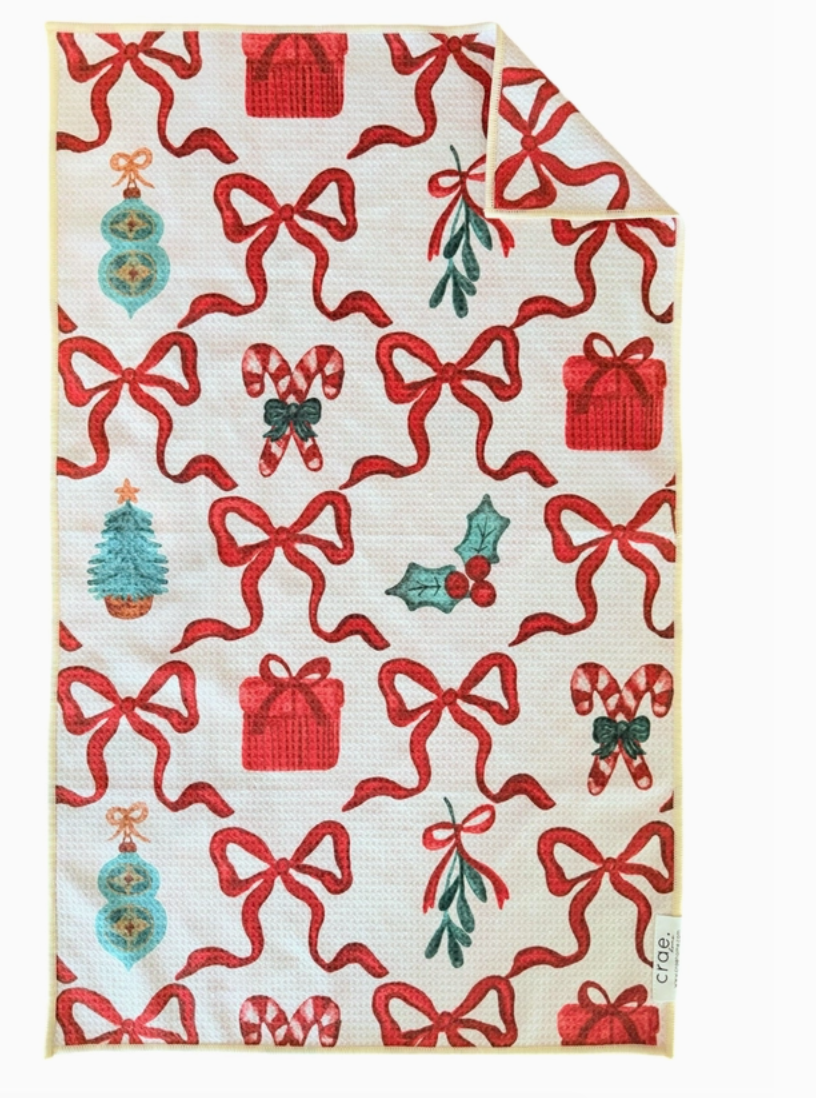 Ribbon Tied Hand Towel