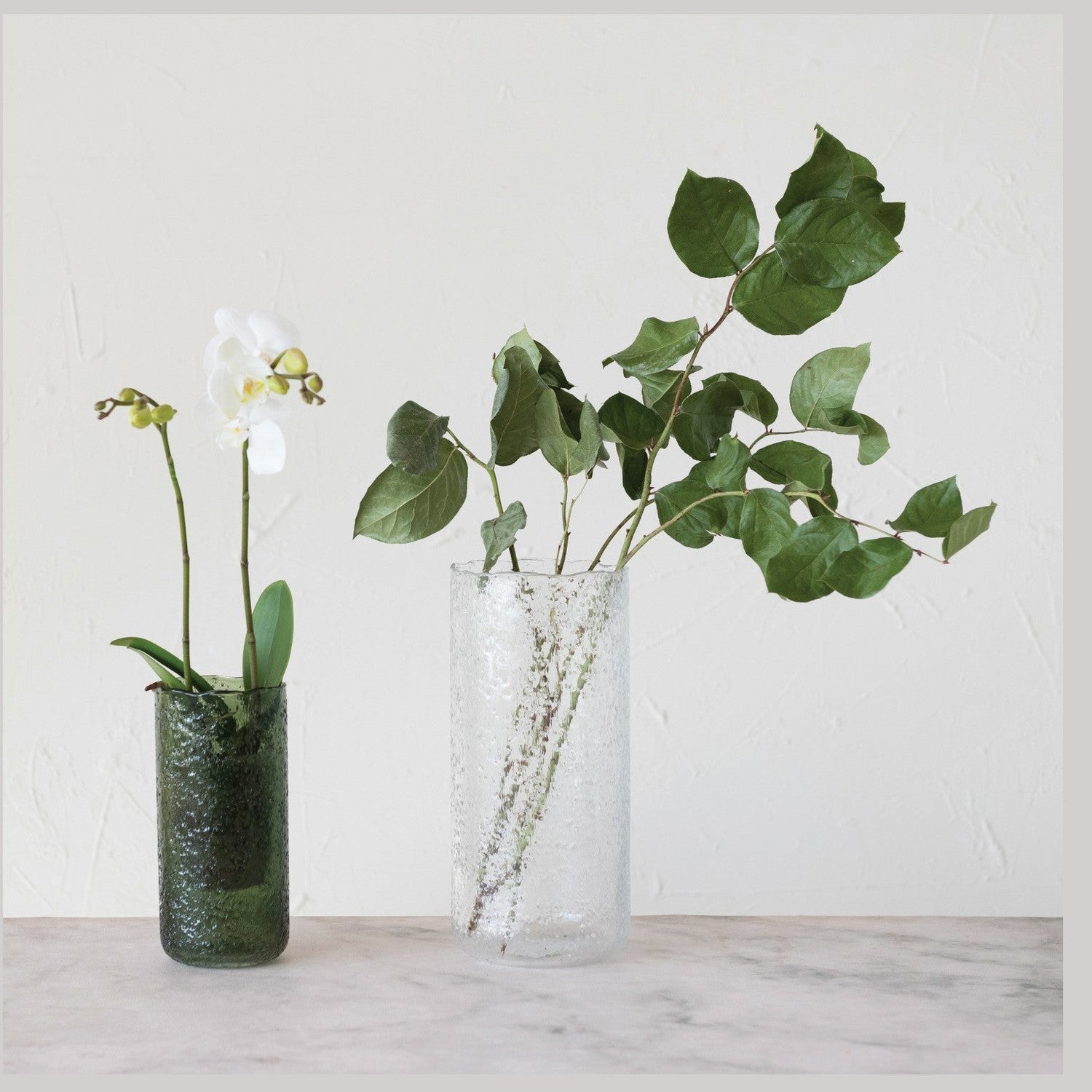 Seeded Glass Vase/ Hurricane