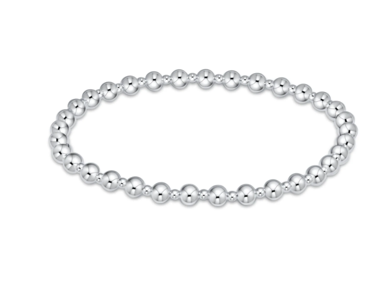 Classic Grateful Sterling Silver Bead Bracelet