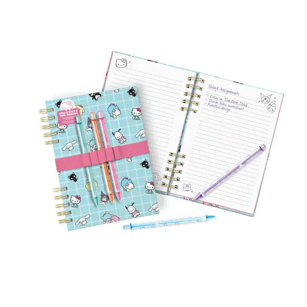 Hello Kitty Grid Notebook and Pen Set