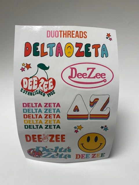 Delta Zeta Sticker Sheet (FINAL SALE)