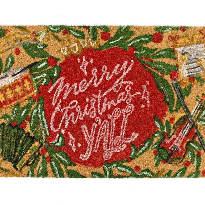 Merry Christmas Y'all Door Mat