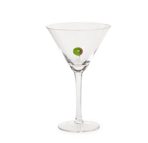 Martini Glass w/Olive