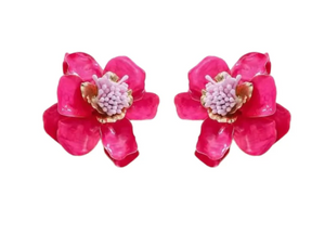 Pink Blossom Statement Earring