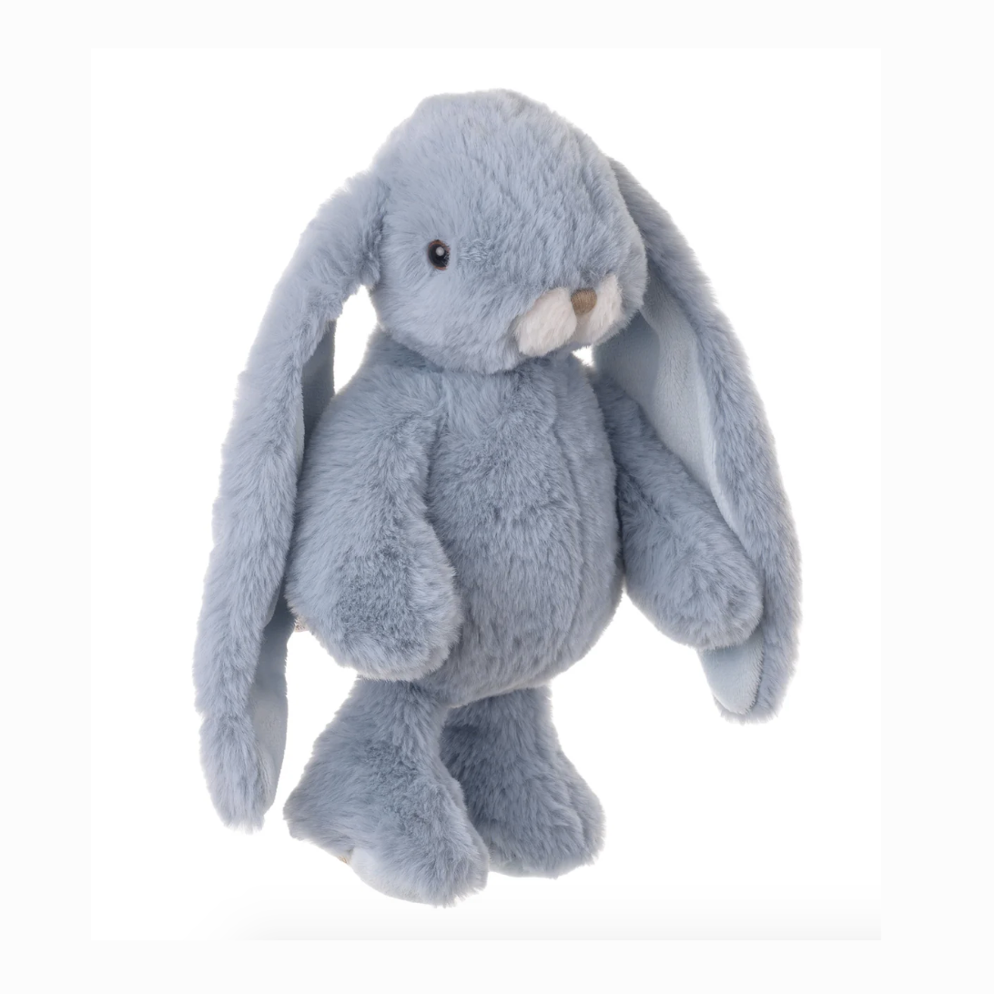 Plush toy rabbit with long ears on a white background
