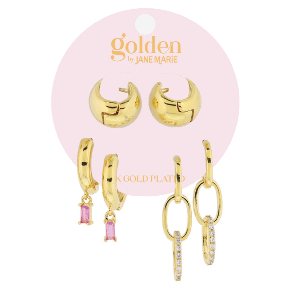 Golden Earrings Set